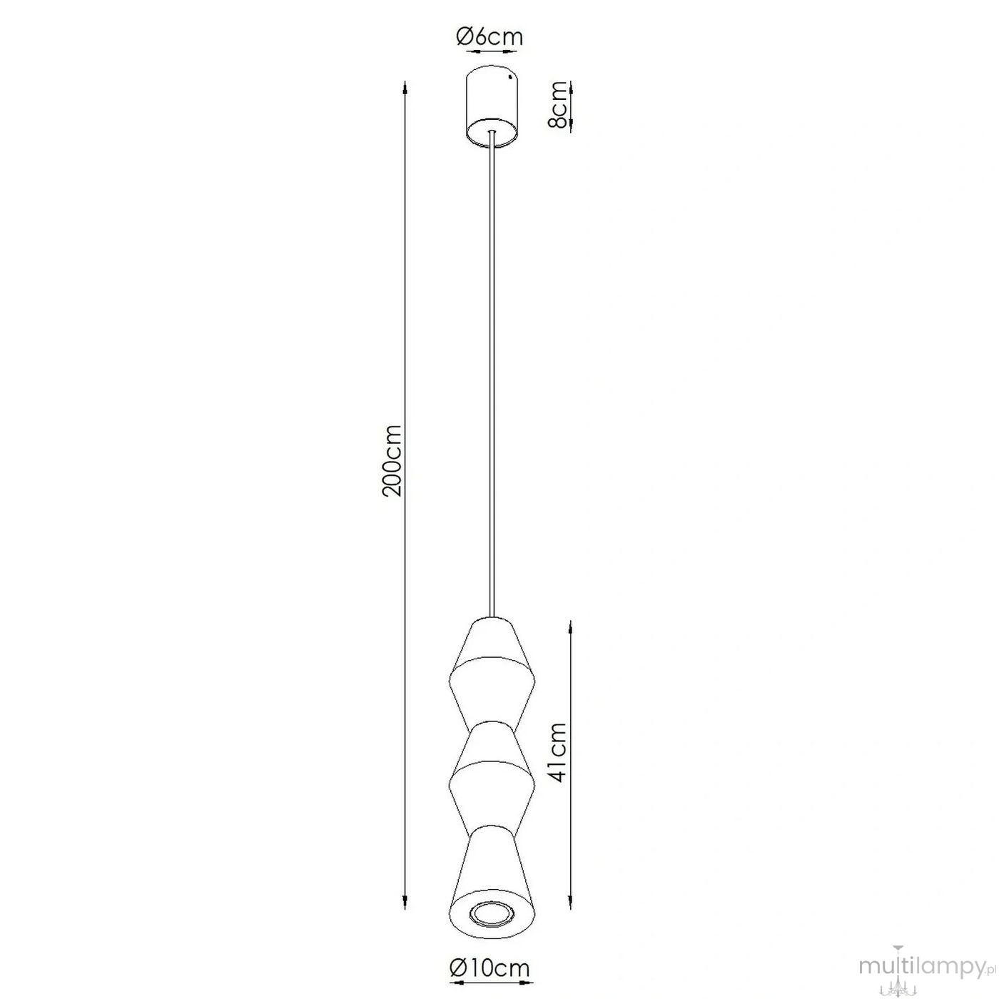 Kubbe lampa wisząca GU10 czarna jasne drewno SL.2028