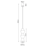 Kubbe lampa wisząca GU10 czarna jasne drewno SL.2028