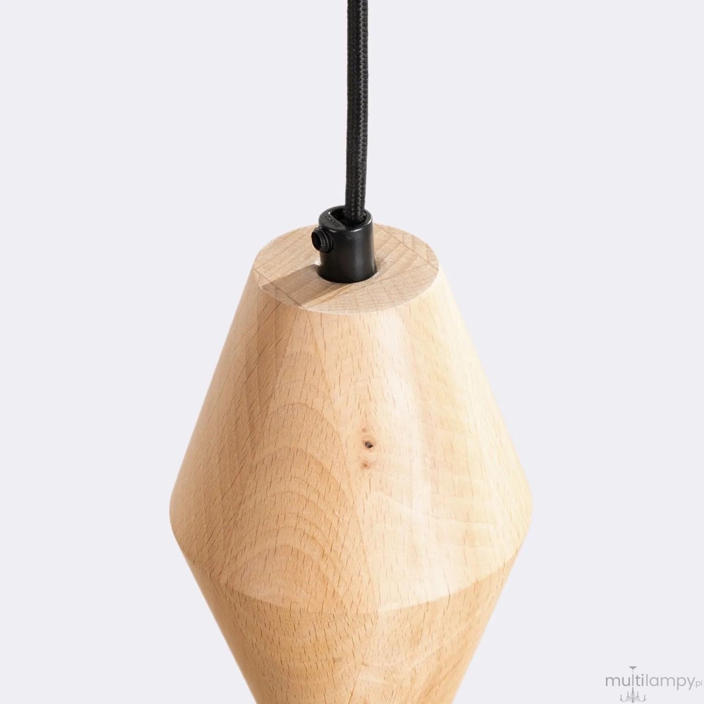 Kubbe lampa wisząca GU10 czarna jasne drewno SL.2028