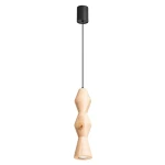 Kubbe lampa wisząca GU10 czarna jasne drewno SL.2028