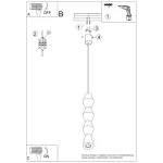 Kubbe lampa wisząca GU10 czarna jasne drewno SL.2029