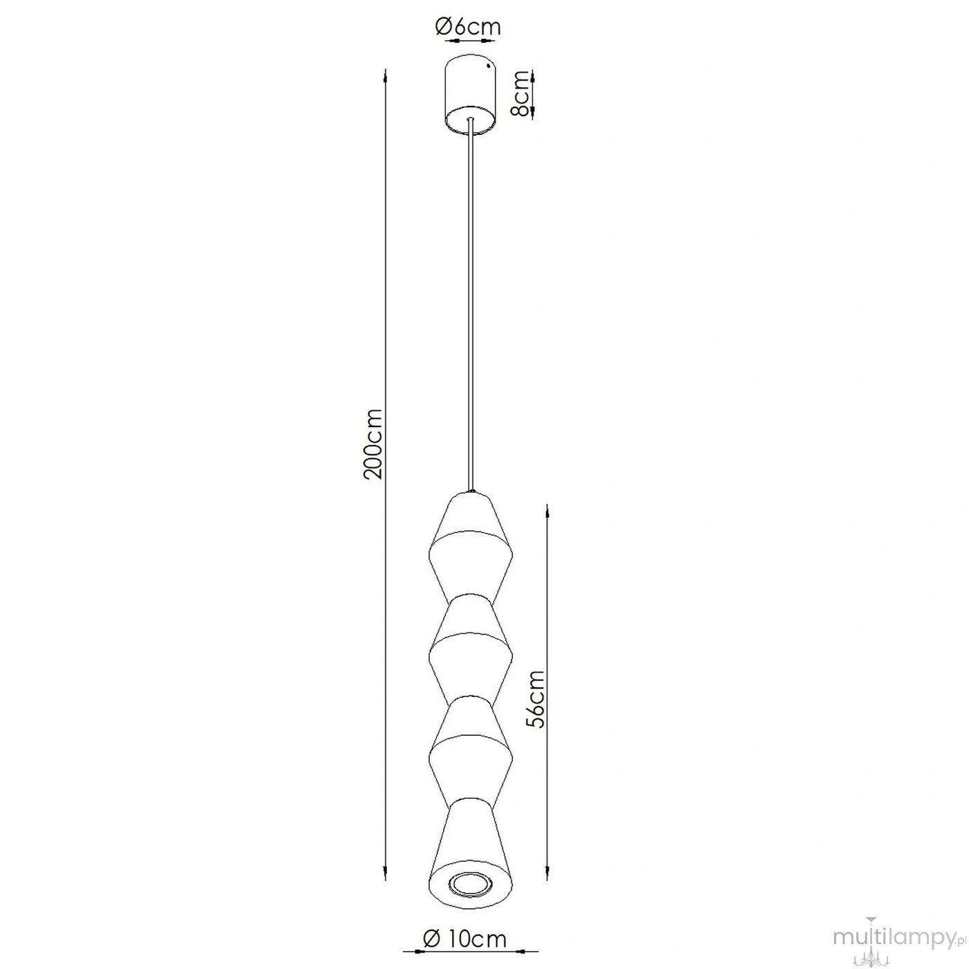 Kubbe lampa wisząca GU10 czarna jasne drewno SL.2029