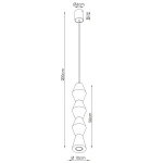 Kubbe lampa wisząca GU10 czarna jasne drewno SL.2029