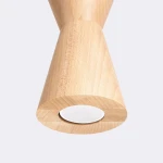 Kubbe lampa wisząca GU10 czarna jasne drewno SL.2029
