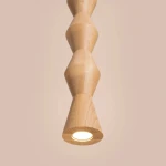Kubbe lampa wisząca GU10 czarna jasne drewno SL.2029