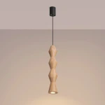 Kubbe lampa wisząca GU10 czarna jasne drewno SL.2029