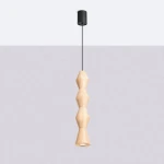 Kubbe lampa wisząca GU10 czarna jasne drewno SL.2029