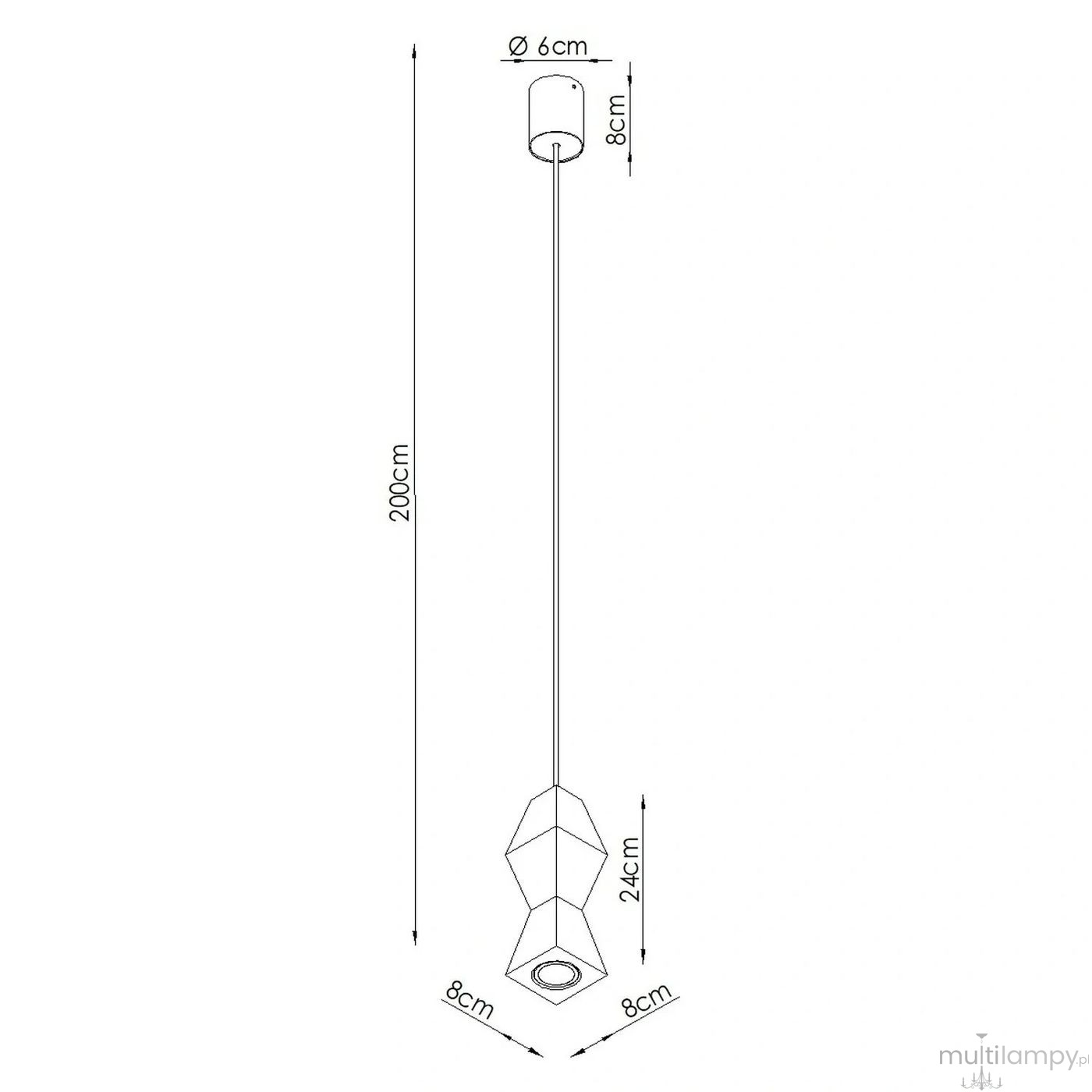 Kubbe lampa wisząca GU10 czarna jasne drewno SL.2030