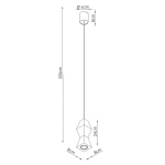 Kubbe lampa wisząca GU10 czarna jasne drewno SL.2030