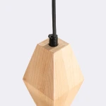 Kubbe lampa wisząca GU10 czarna jasne drewno SL.2030
