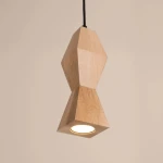 Kubbe lampa wisząca GU10 czarna jasne drewno SL.2030