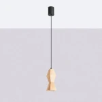Kubbe lampa wisząca GU10 czarna jasne drewno SL.2030