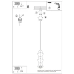 Kubbe lampa wisząca GU10 czarna jasne drewno SL.2031