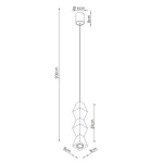 Kubbe lampa wisząca GU10 czarna jasne drewno SL.2031