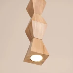 Kubbe lampa wisząca GU10 czarna jasne drewno SL.2031