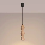 Kubbe lampa wisząca GU10 czarna jasne drewno SL.2031