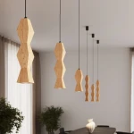 Kubbe lampa wisząca GU10 czarna jasne drewno SL.2031