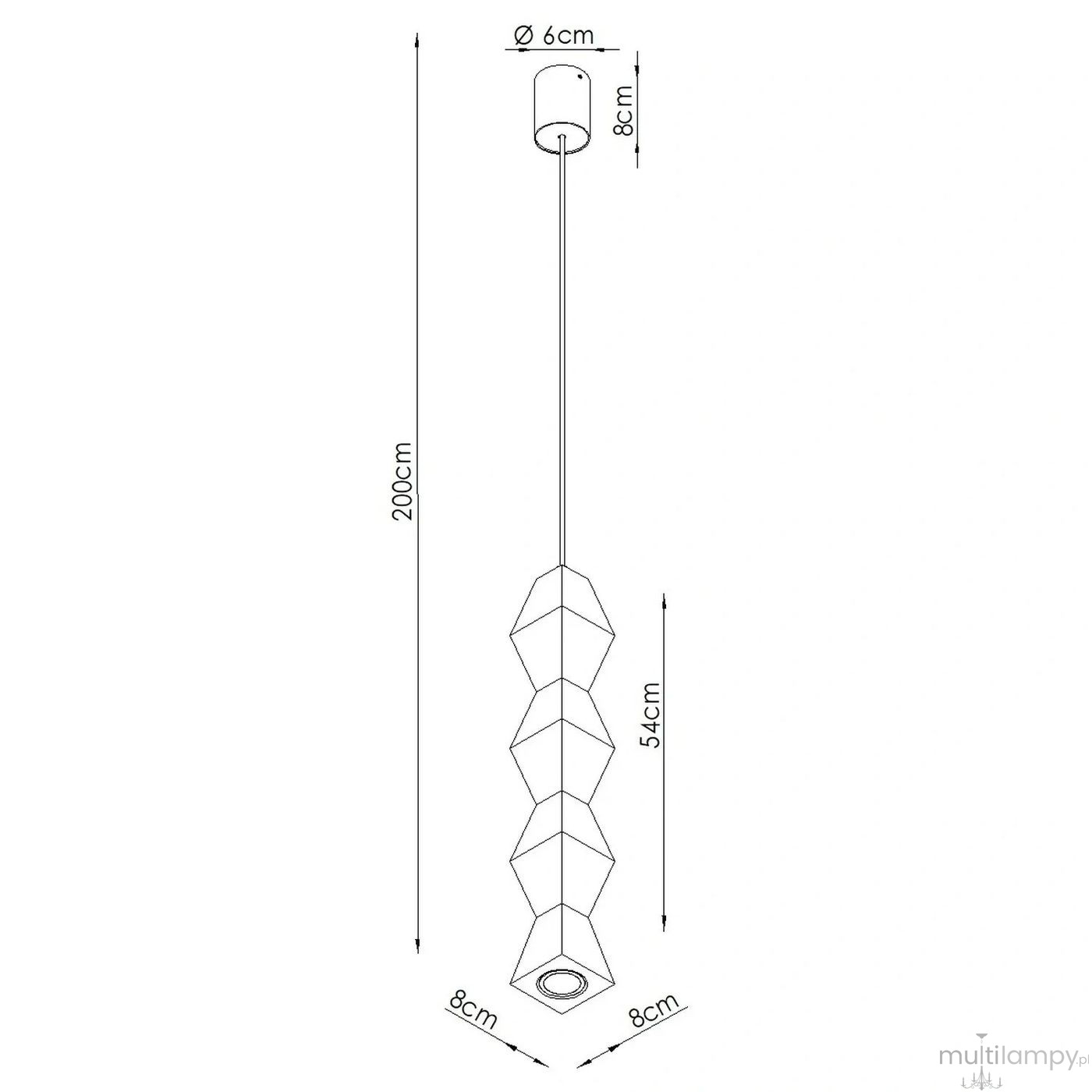 Kubbe lampa wisząca GU10 czarna jasne drewno SL.2032
