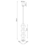Kubbe lampa wisząca GU10 czarna jasne drewno SL.2032