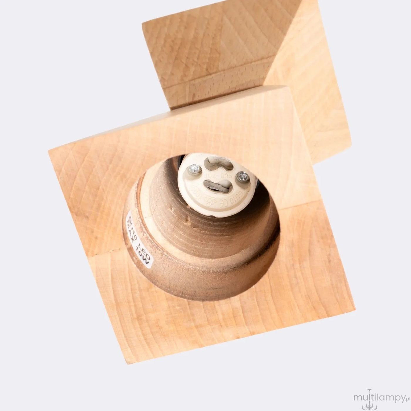 Kubbe lampa wisząca GU10 czarna jasne drewno SL.2032