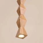 Kubbe lampa wisząca GU10 czarna jasne drewno SL.2032