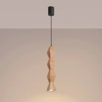 Kubbe lampa wisząca GU10 czarna jasne drewno SL.2032