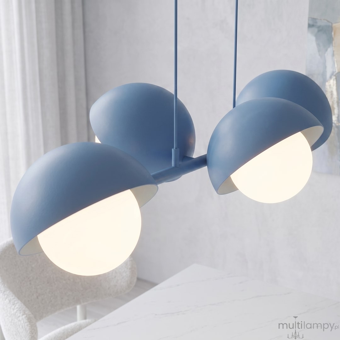 Boom lampa wisząca 4xG9 niebieska 1833/4
