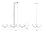 Boom lampa wisząca 6xG9 niebieska 1833/6