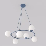 Azura lampa wisząca 6xE14 niebieska/biały 1830/6