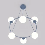 Azura lampa wisząca 6xE14 niebieska/biały 1830/6