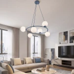 Azura lampa wisząca 6xE14 niebieska/biały 1830/6