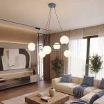 Azura lampa wisząca 6xE14 niebieska/biały 1830/6