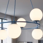 Azura lampa wisząca 6xE14 niebieska/biały 1830/6