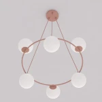 Azura lampa wisząca 6xE14 koral/biały 1831/6