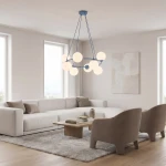Azura lampa wisząca 8xE14 niebieska/biały 1830/8