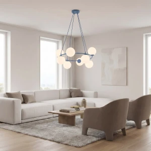 Azura lampa wisząca 8xE14 niebieska/biały 1830/8