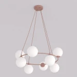 Azura lampa wisząca 8xE14 koral/biały 1831/8