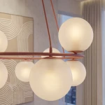Azura lampa wisząca 8xE14 koral/biały 1831/8