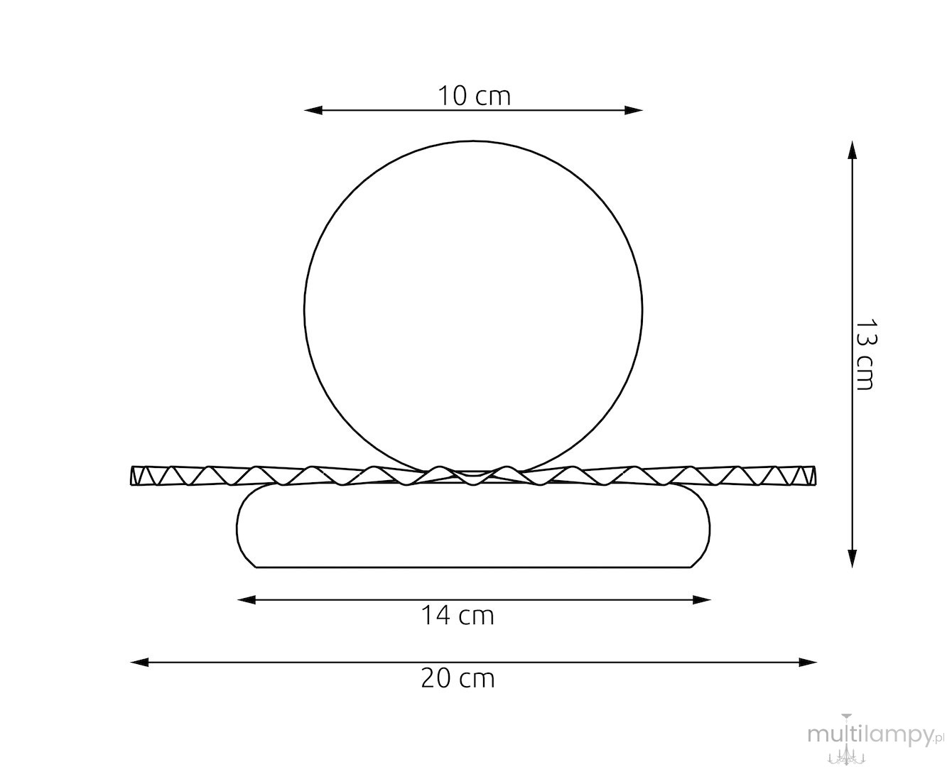 Umbra lampka stołowa 1xG9 koral 1828/LN1