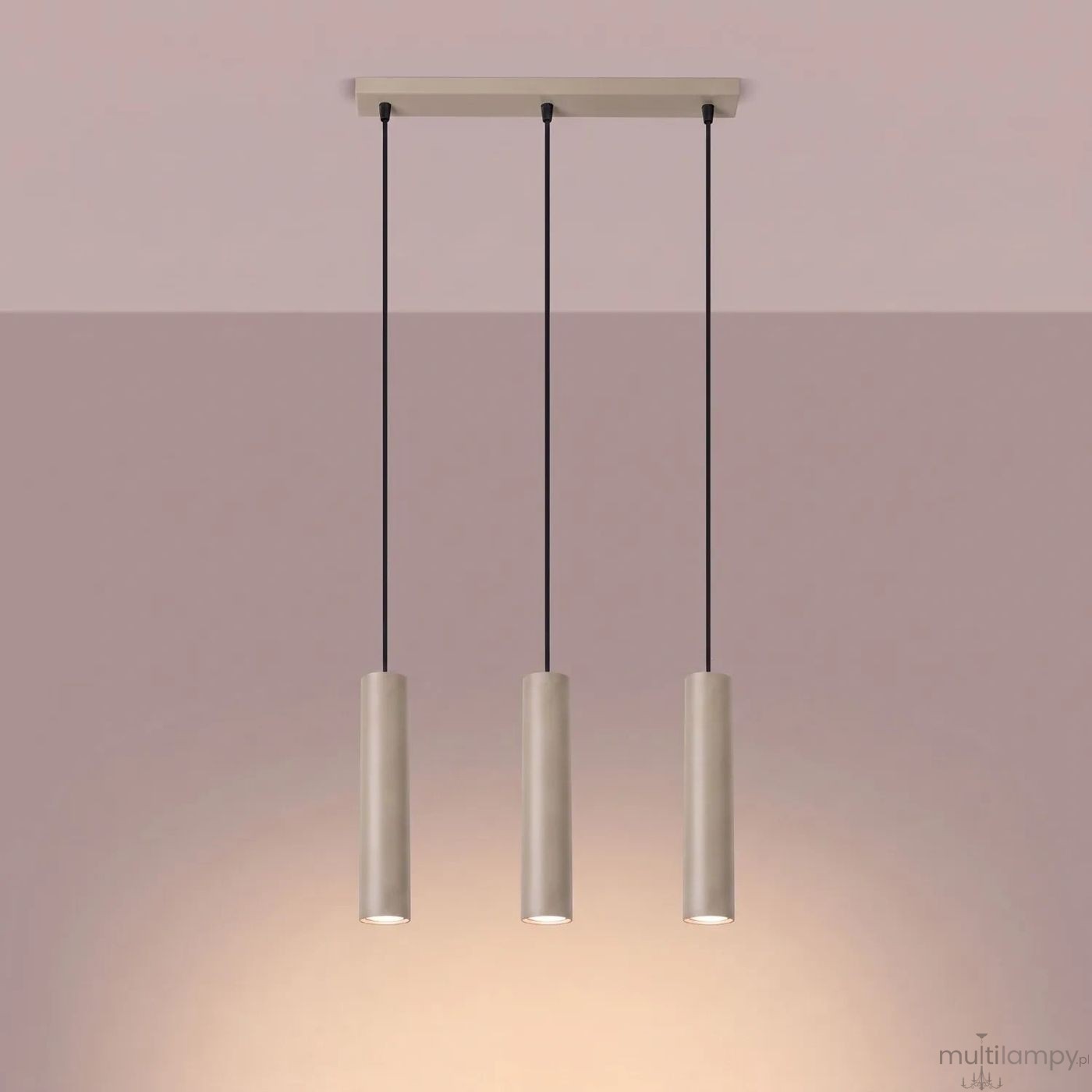 Lagos lampa wisząca 3xGU10 taupe SL.2079