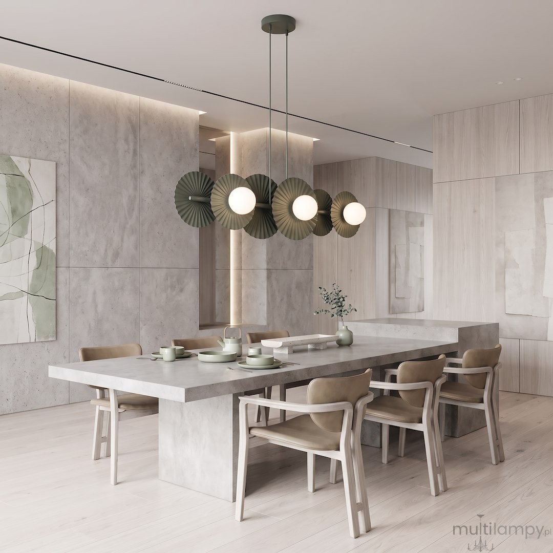 Umbra lampa wisząca 6xG9 zielona oliwka 1829/6