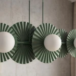 Umbra lampa wisząca 6xG9 zielona oliwka 1829/6