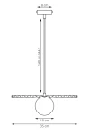 Umbra lampa wisząca 1xG9 zielona oliwka 1829/1