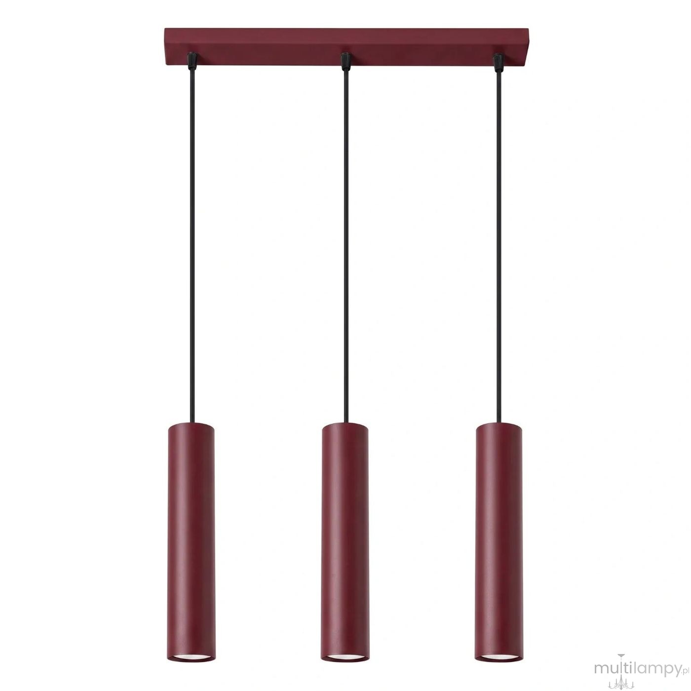 Lagos lampa wisząca 3xGU10 burgund SL.2082