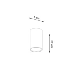 Lagos H10 lampa sufitowa GU10 burgund SL.2069