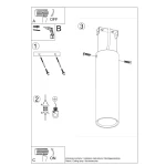 Lagos H20 lampa sufitowa GU10 burgund SL.2075
