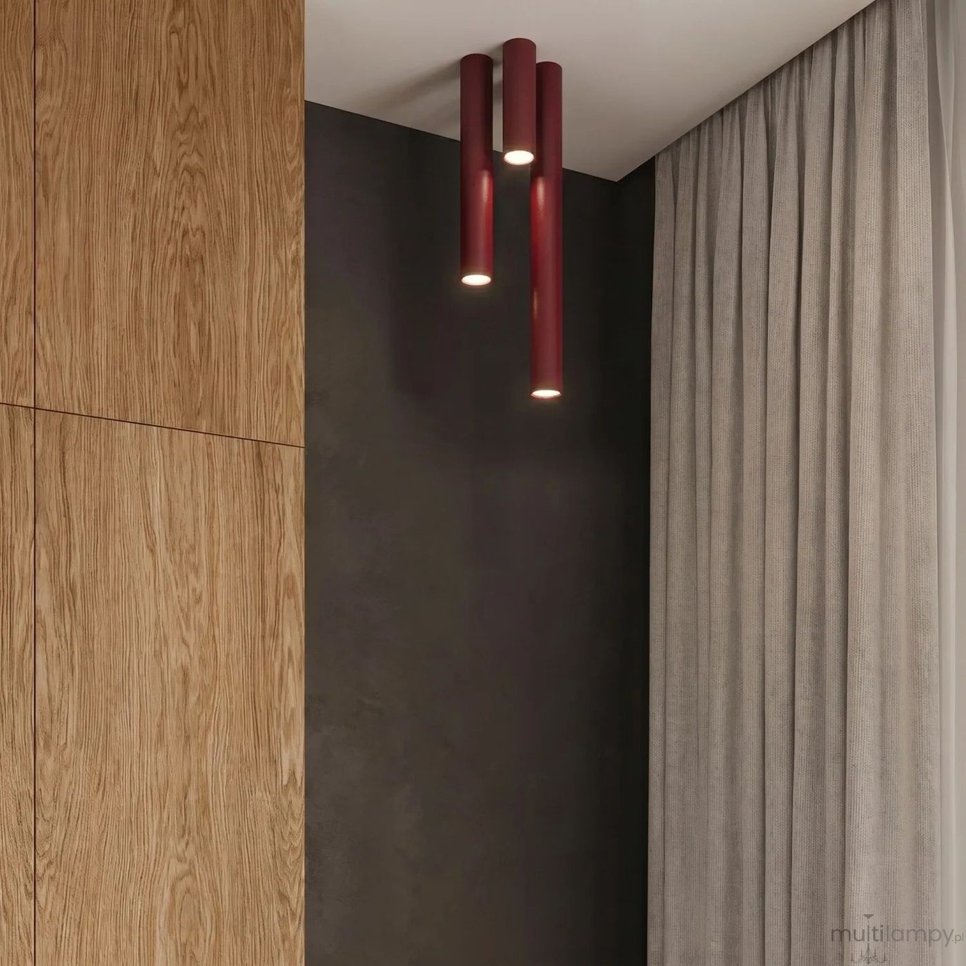 Lagos H20 lampa sufitowa GU10 burgund SL.2075
