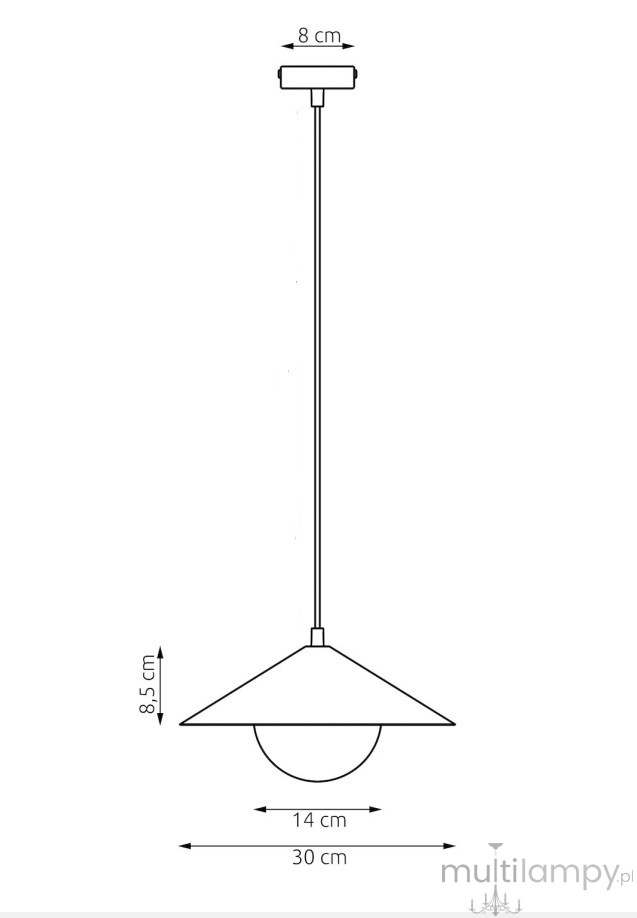 Mono D30 lampa wisząca 1xE14 mokka/biały 1724/1S