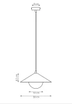 Mono D30 lampa wisząca 1xE14 mokka/biały 1724/1S
