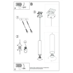 Lagos lampa wisząca GU10 ultramaryna SL.2084